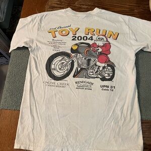 Vintage 2004 Gildan Toy Run T-Shirt You Cut hem for Today Stylish Fashion